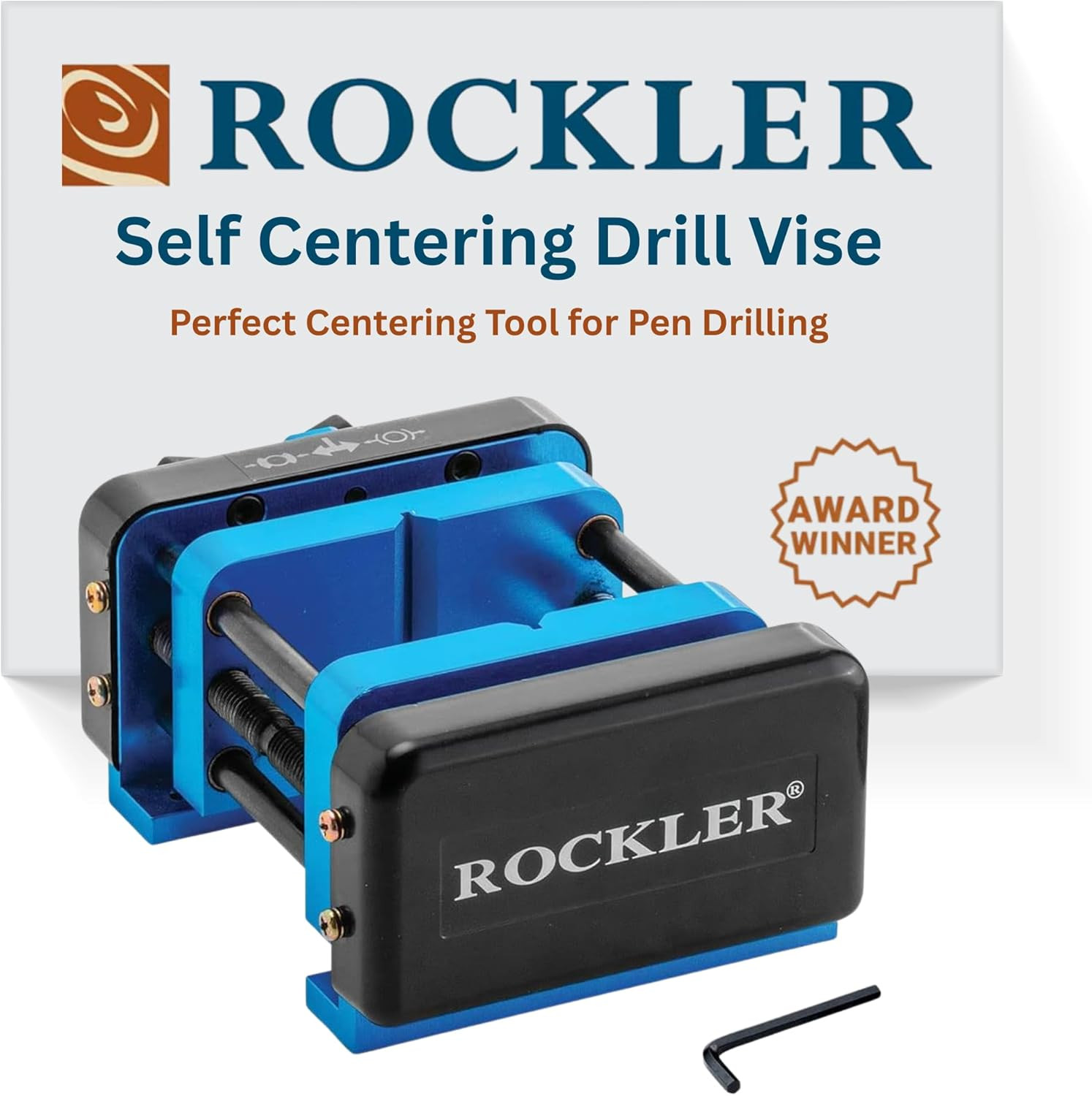 Rockler Self Centering Drill Vise W/Hex Key - Perfect Centering Tool