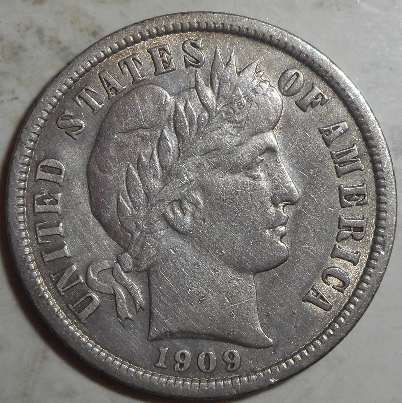 1909 Barber Dime, Higher Grade Detail, Estate Sale, SHIPS FREE