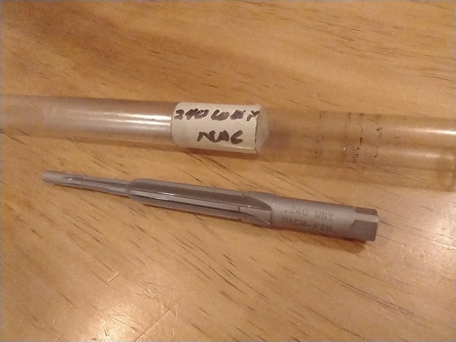 Clymer .240 Weatherby Magnum finsih reamer, solid pilot