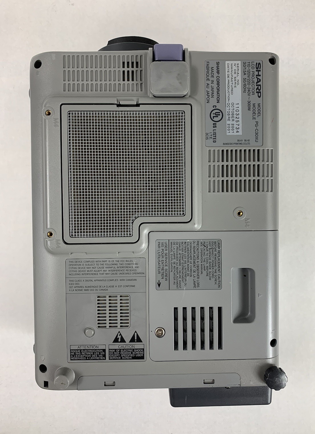 Sharp PG-C30XU LCD Projector 1405 Lamp Hours
