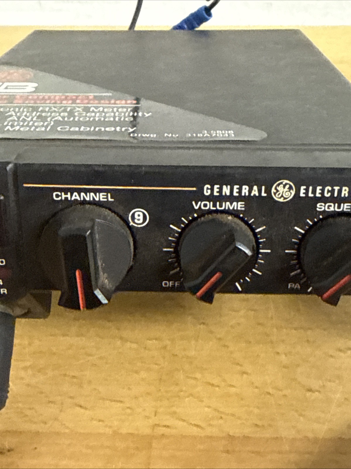 Vintage General Electric GE Model 3-58080A CB transceiver - UNTESTED