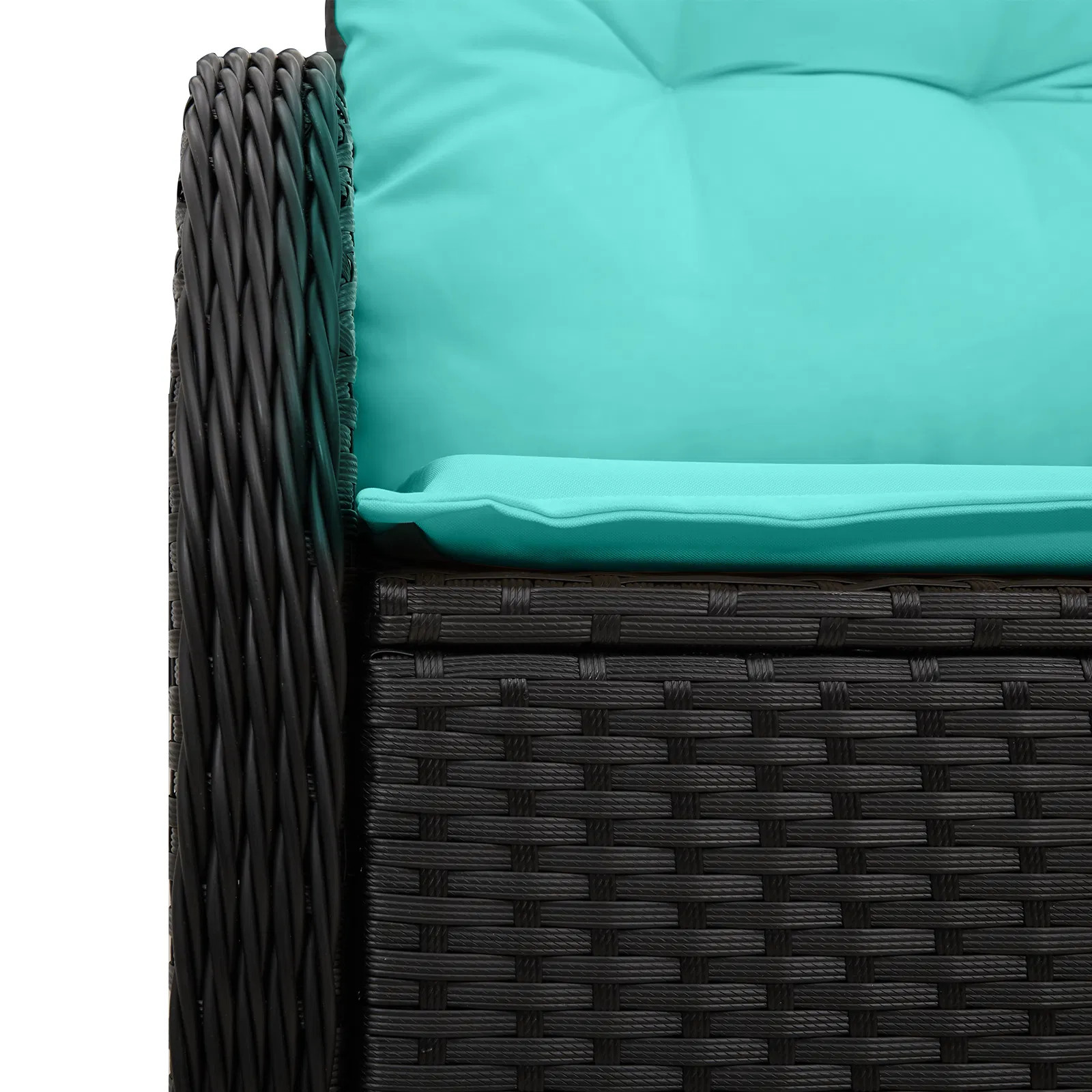 Garden Sofa with Cushion 47.64 x 24.41 x 27.17 in Poly Rattan