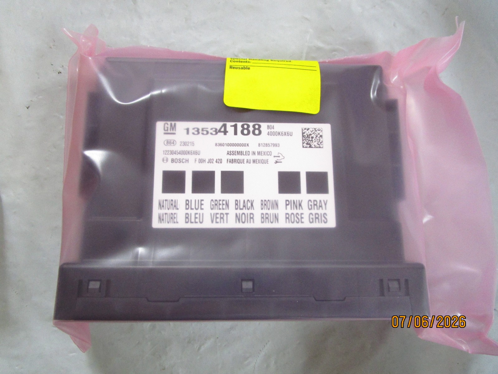Body Control Module GM Parts 13534188