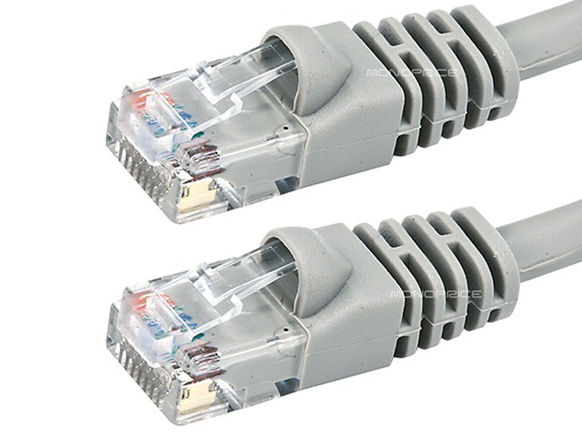 🔥5 Pack High Quality Cat6e Snag-less 5 Foot Gray Network Ethernet Patch Cable🔥
