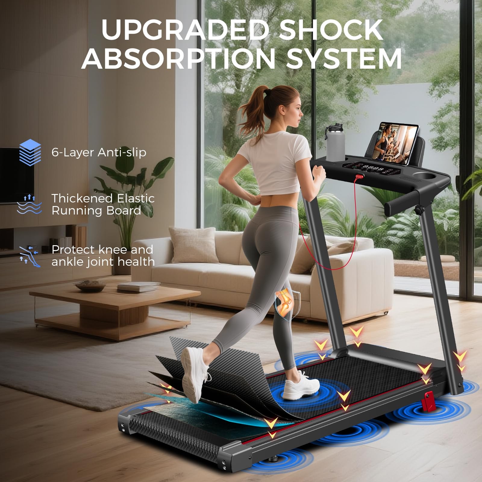 Treadmill with Incline 3-in-1 Portable Treadmills for Home Small, Incline Wal...