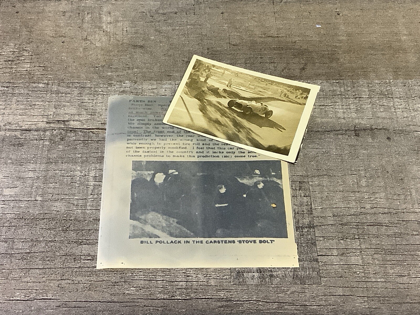 Rare Photo 1956 Bill Pollack Pebble Beach Race STOVEBOLT CHEVY HWM Race