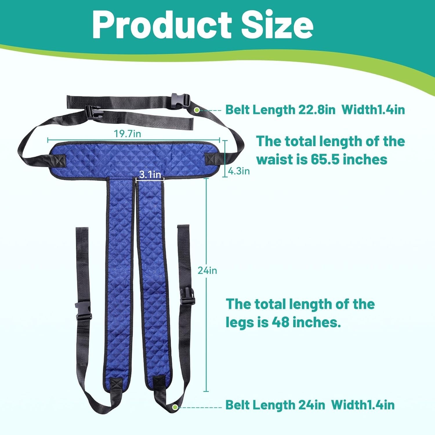 Multi-Buckle Wheelchair Safety Belt-Adjustable Medical Strap for Elderly&Disable