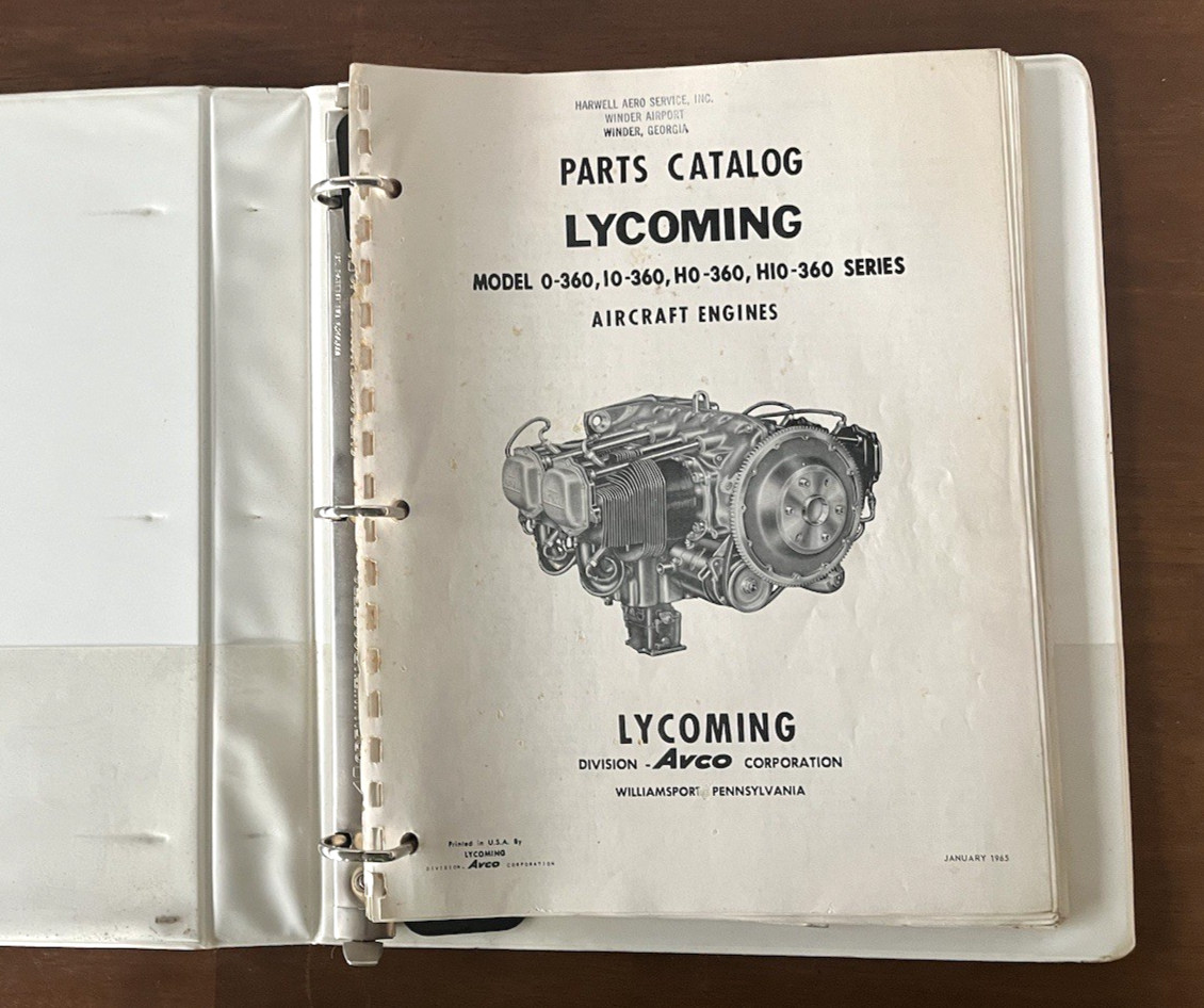 Lycoming Parts Catalog 0-360, I0-360, H0-360, HI0-360 Series Aircraft Engines