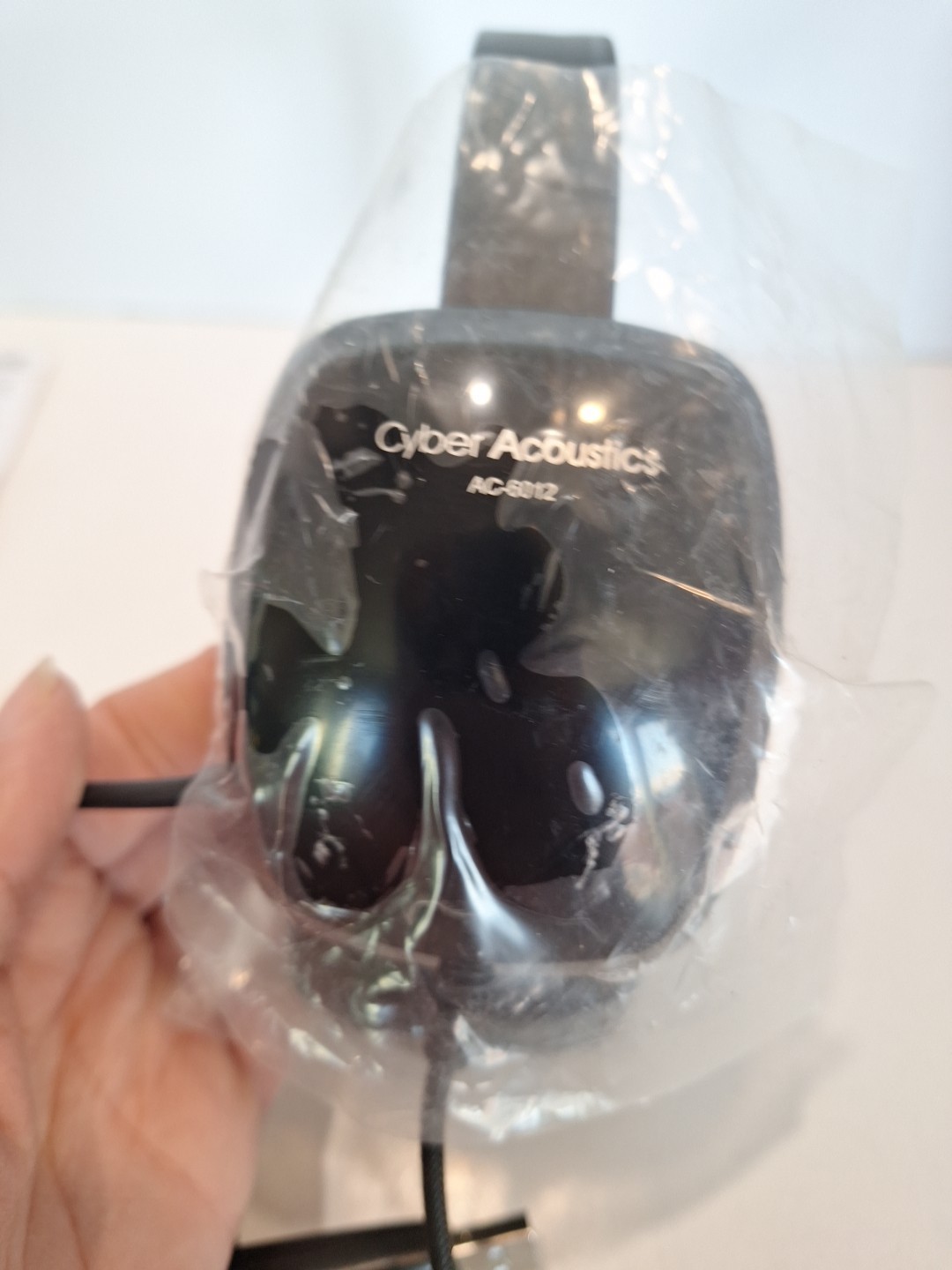 Cyber Acoustics AC-6012 Wired Stereo USB Headset With Microphone Gaming Cans