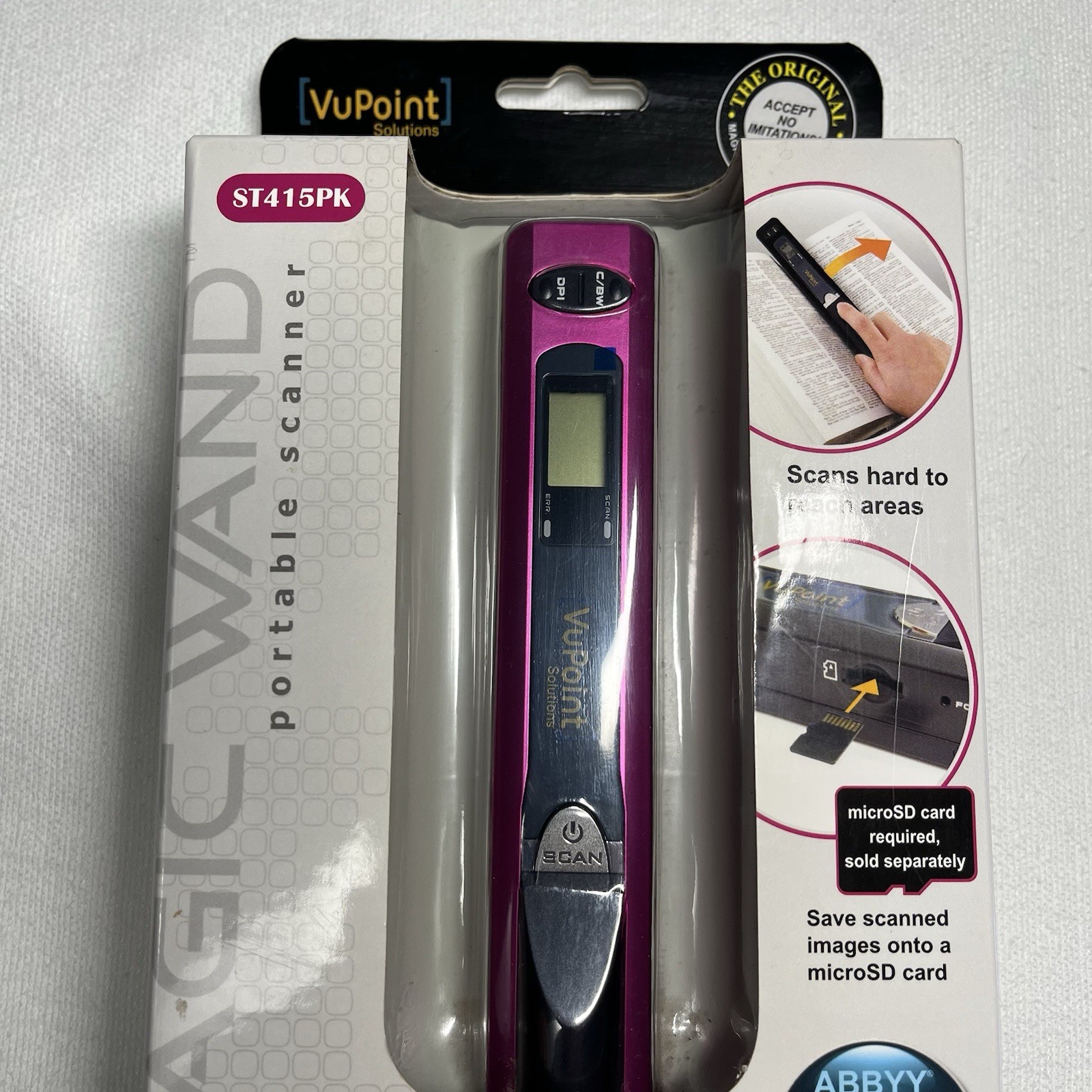 Vu Point Magic Wand Hand Held Scanner St415pk New In Box Hard To Find Pink Color