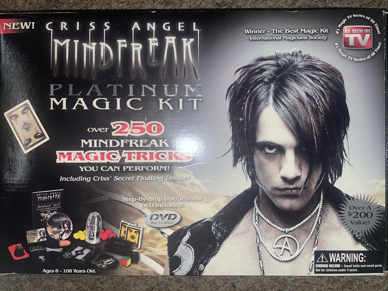 Criss Angel Platinum Magic Kit Over 250 Magic Tricks & DVDs New