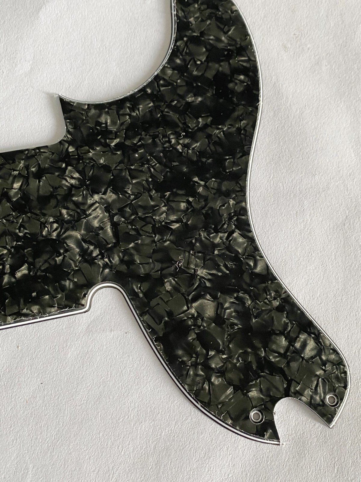 Guitar Pickguard for Fender Telecaster Precision Bass Style,4 Ply Black Pearl