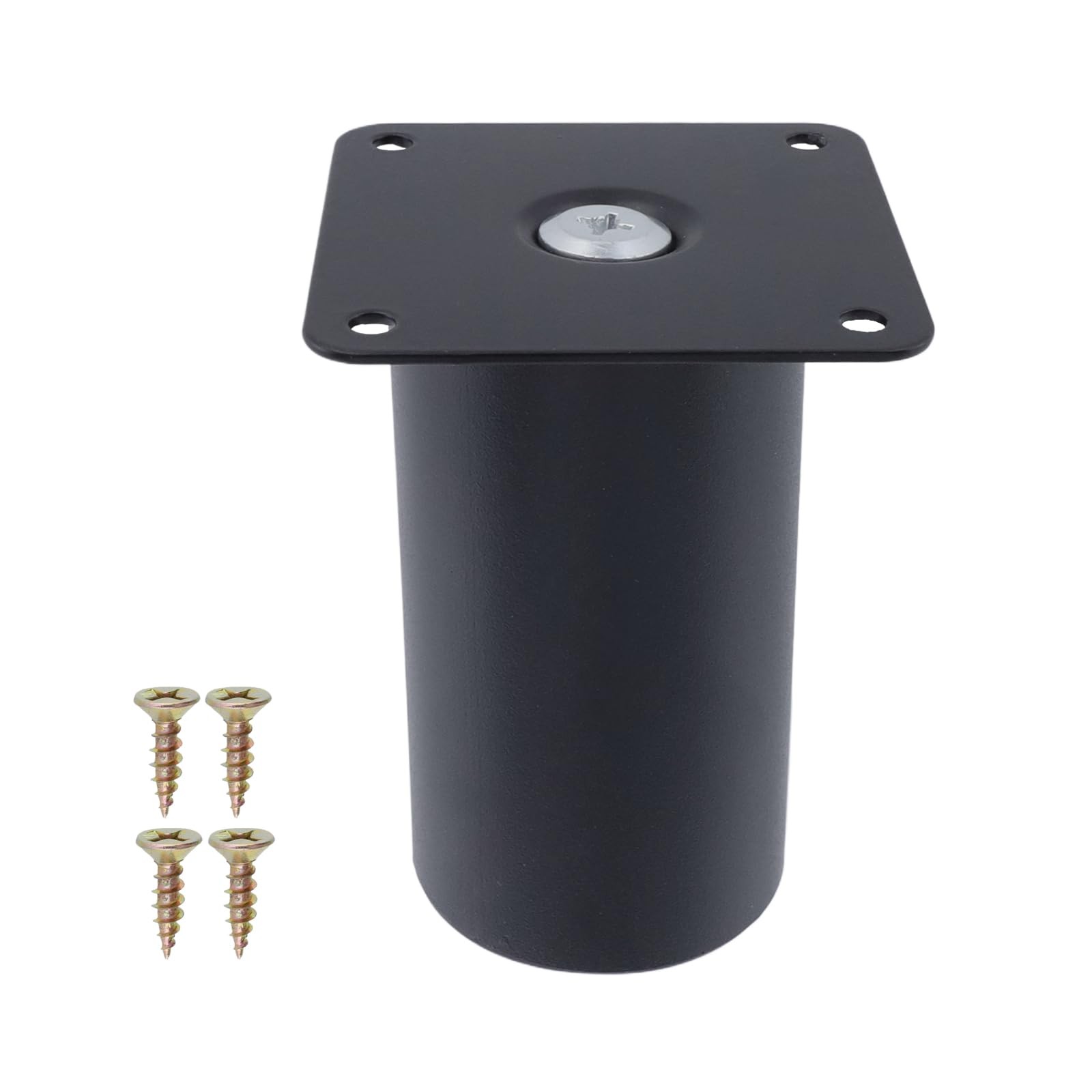4 PCS Black Adjustable Height Furniture Legs 3.94.3 Inch Stainless Steel