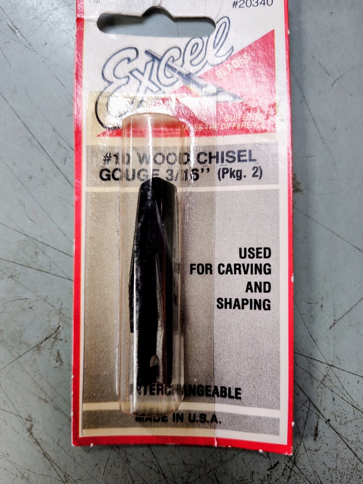 Excel #20340: #10 Wood Chisel Gouge;  2 Pack, NEW  Made in the USA