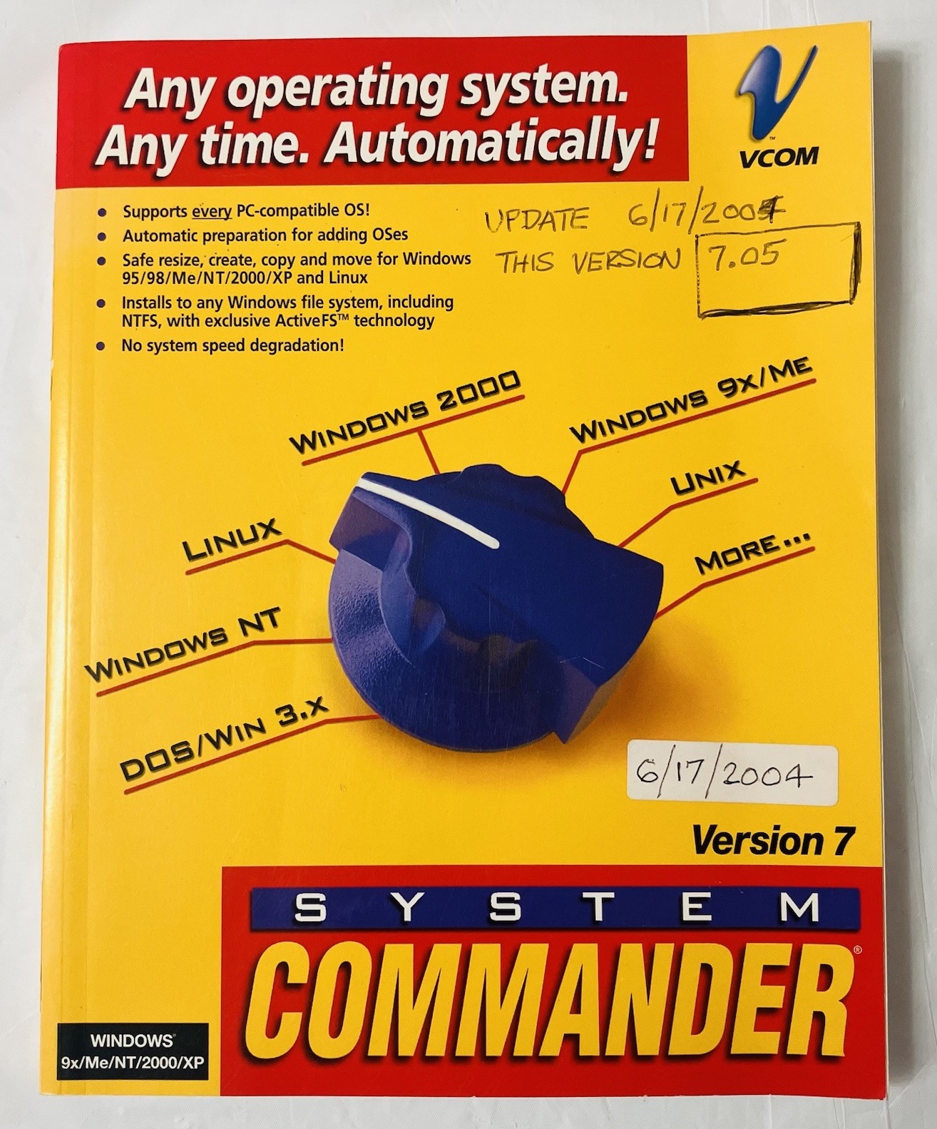 System Commander Version 7 User Manual VCOM Computing Guide Windows Linux (2001)