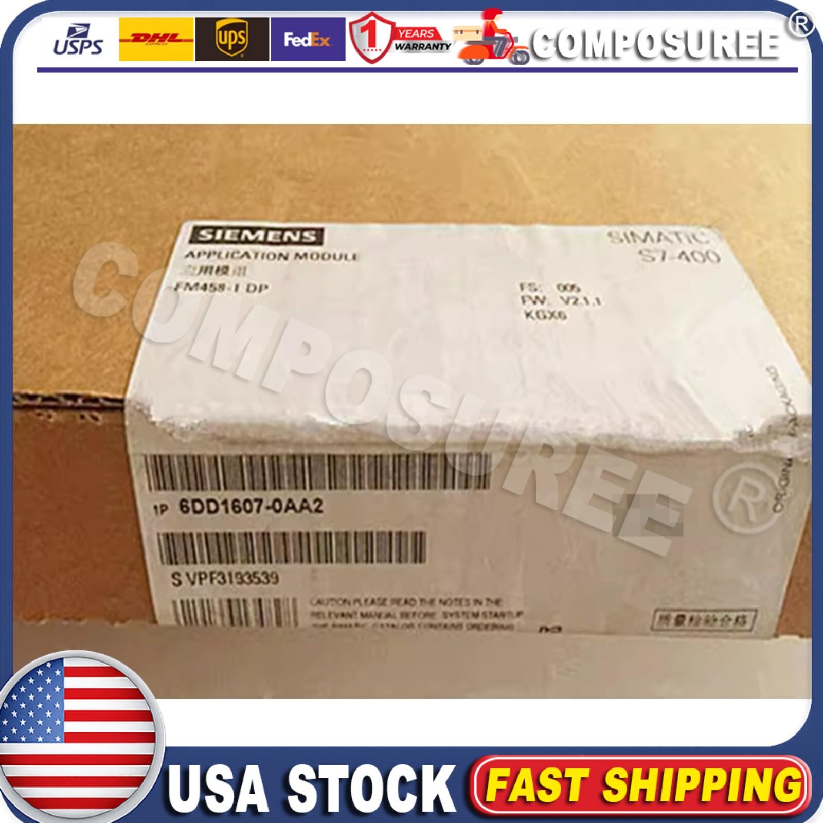 New Siemens 6DD1 607-0AA2 SIMATIC S7-400 FM458-1 DP 6DD1607-0AA2 Expedited Ship