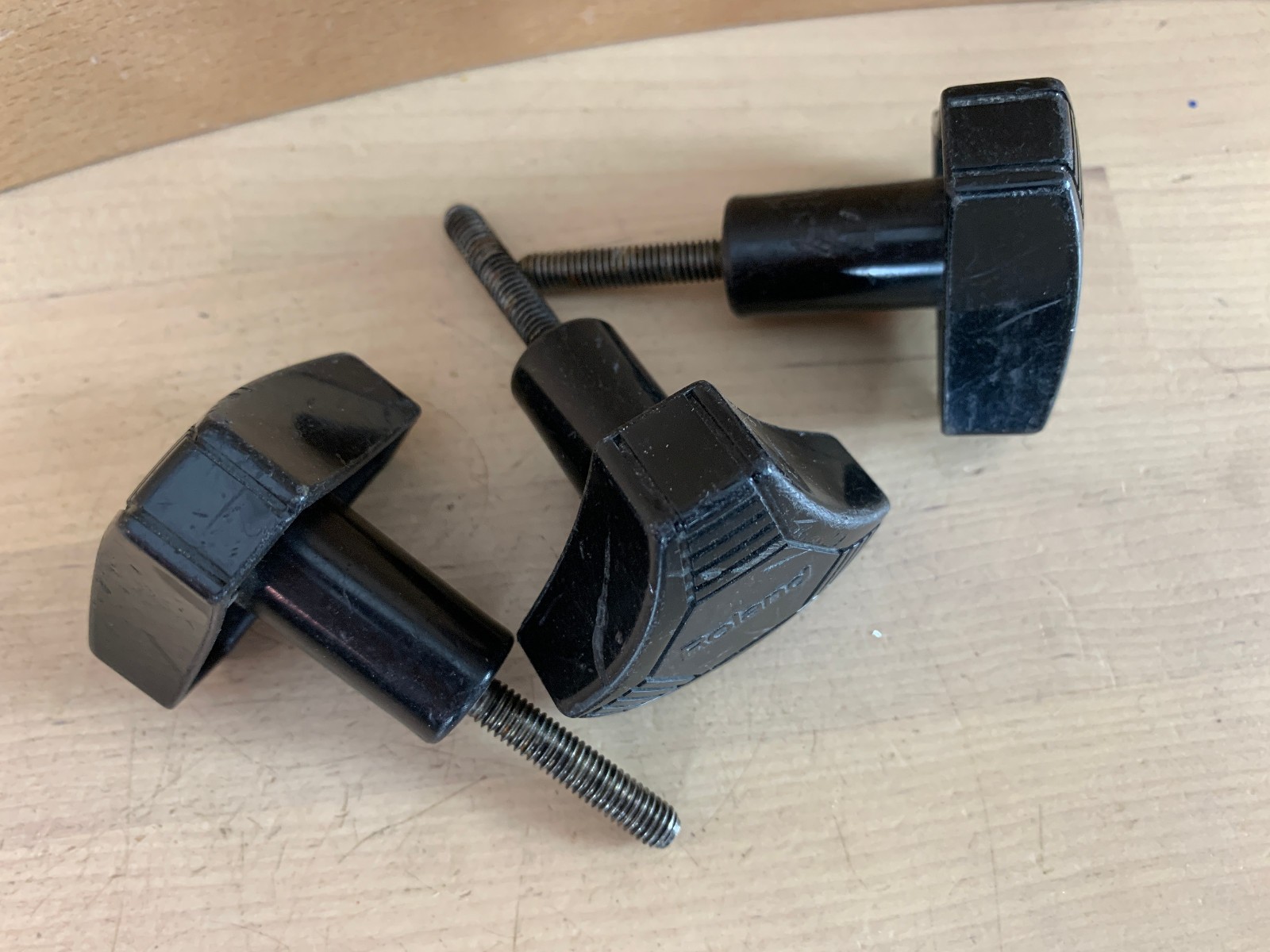 ROLAND Lot of 3x Wing Bolt Thumb Screw Rack Clamp Tightening Parts 90s Vtg 6mm