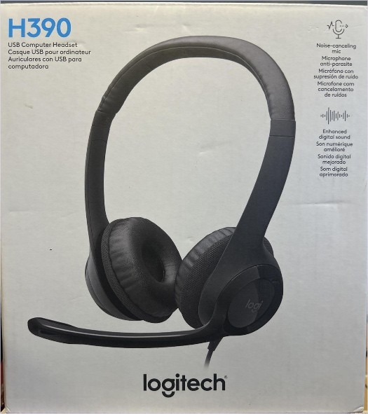Logitech H390 Gaming Headphones, Wired, Mic, USB Headset for PC, Noise Cancellin
