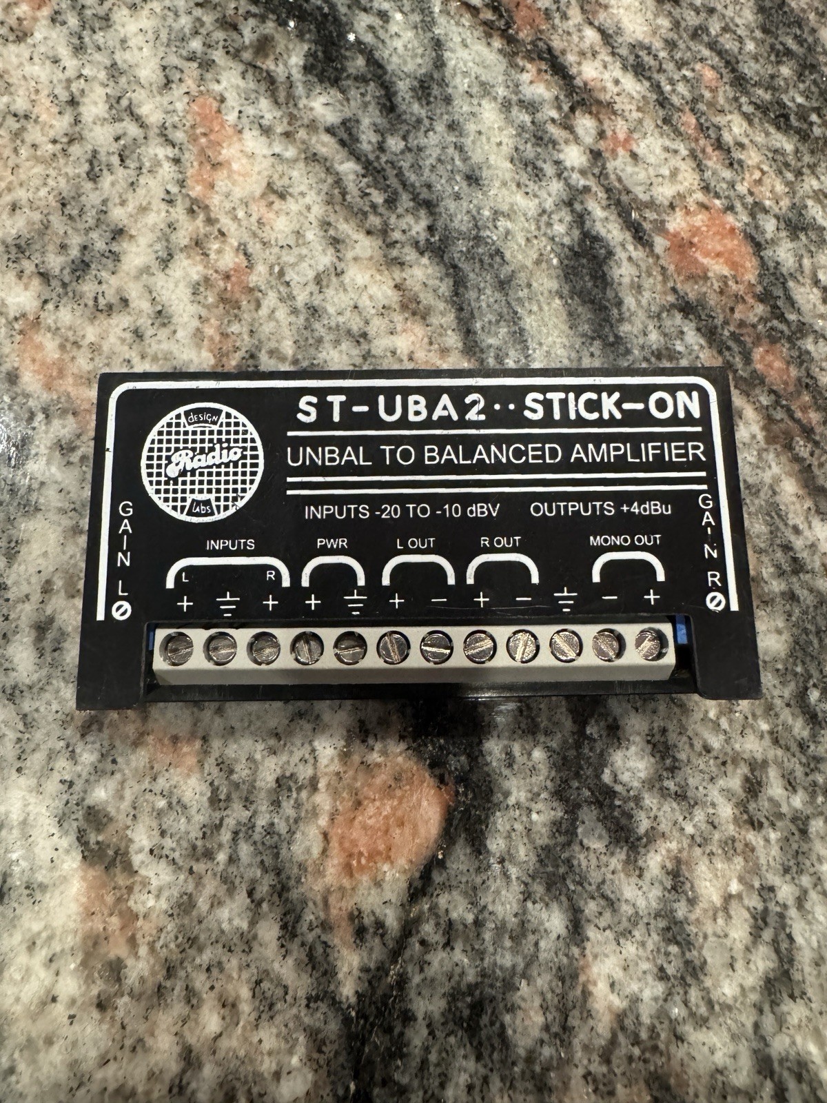 RDL ST-UBA2 Stereo Amplifier 2 Channel Unbalanced to Balanced