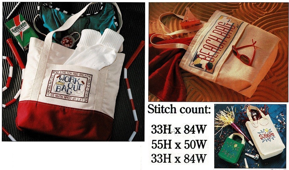 NOTABLE TOTES SIGNS CROSS STITCH PATTERN  ONLY    YD  QUY