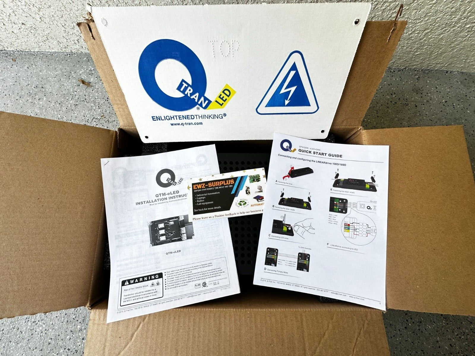 NEW QTM-ELED-300 24VDC  QTRAN LED Power Supply, 300W 24V IN FACTORY BOX QTM-ELED
