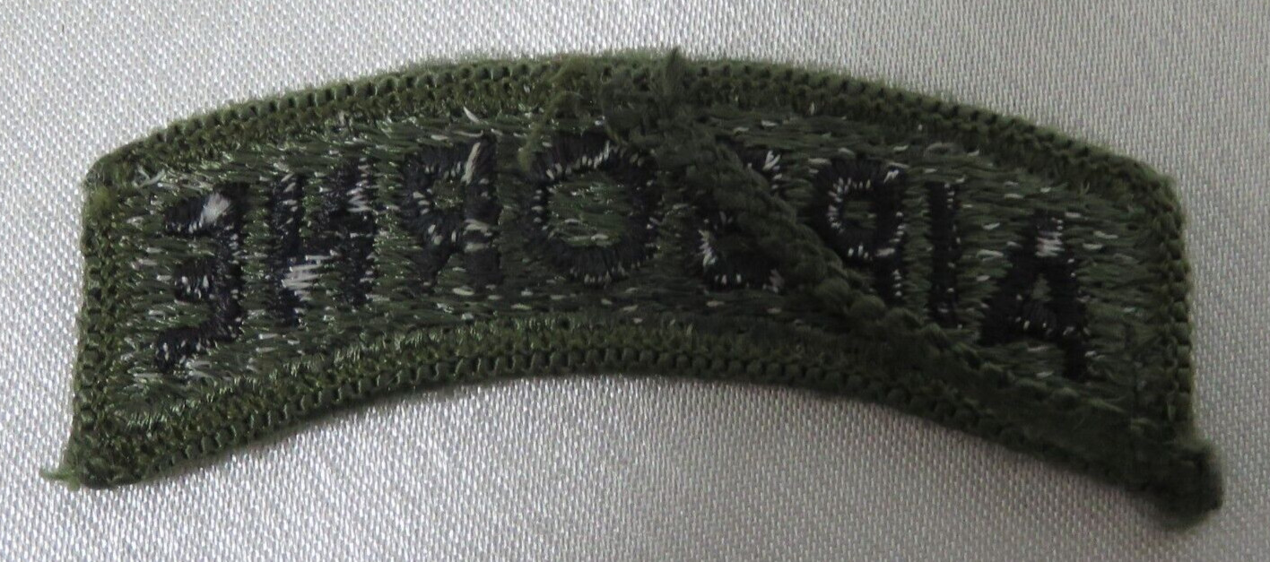 USA Army Single Military Patch Airborne Black on Olive