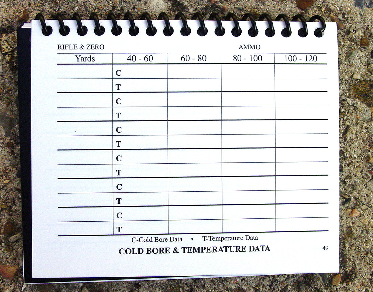 ITC Data Book 3-Law Enforcement-Military Operational Sniper Log ITC Marksmanship