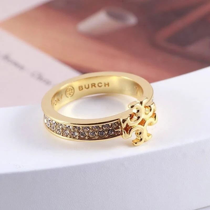 Tory, Kira Cystal Gold Ring size 8 New