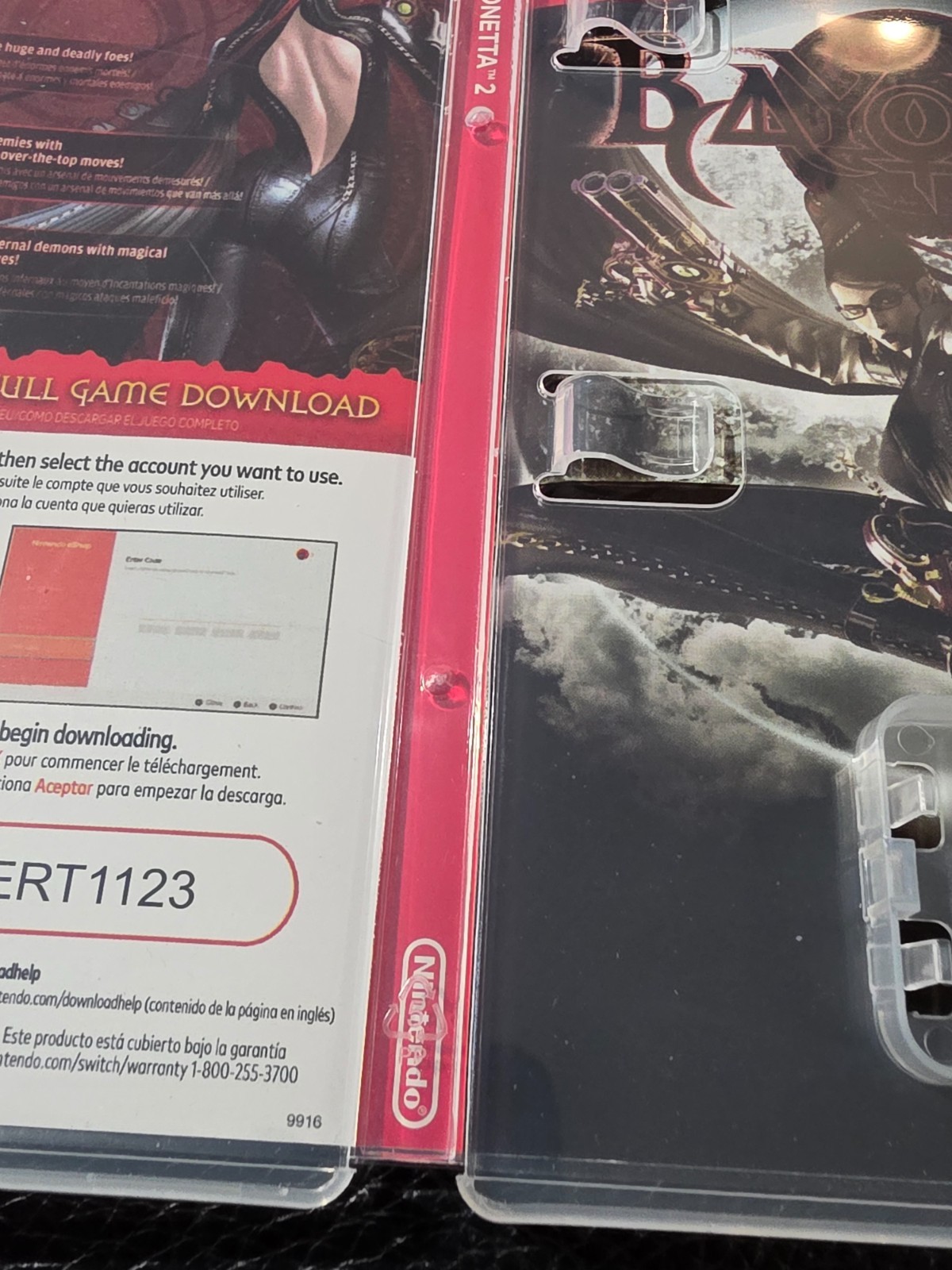 Replacement Case (NO GAME) Nintendo Switch Bayonetta 2