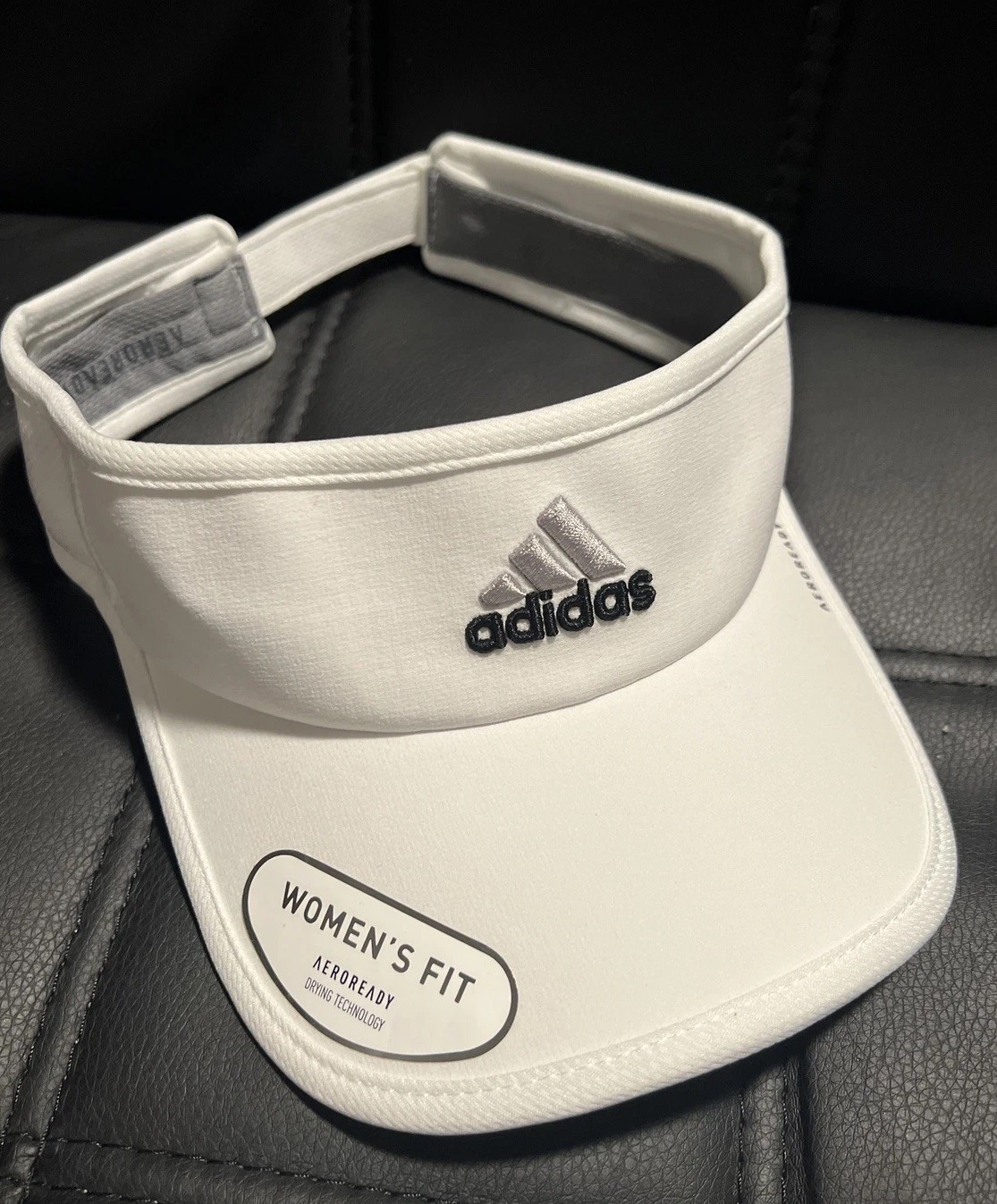 adidas Women's Fit Aeroready Adizero II Visor, White/Gray One Size New-08