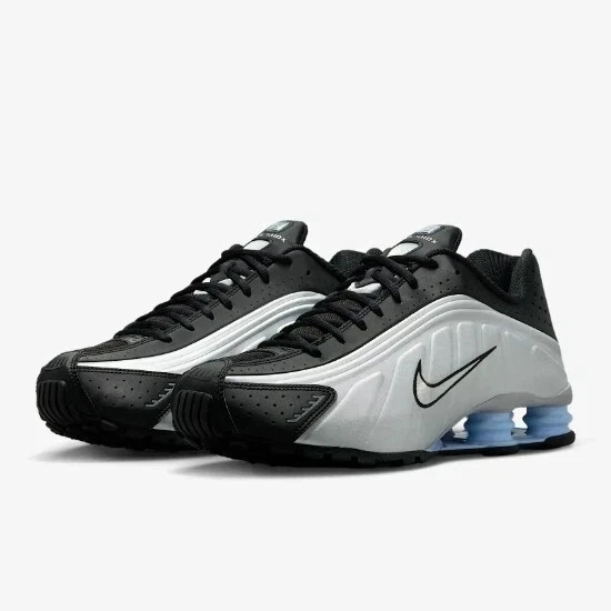 Nike Shox R4 Psychic Blue Metallic Silver Black HQ1988-004 Men's Sizes