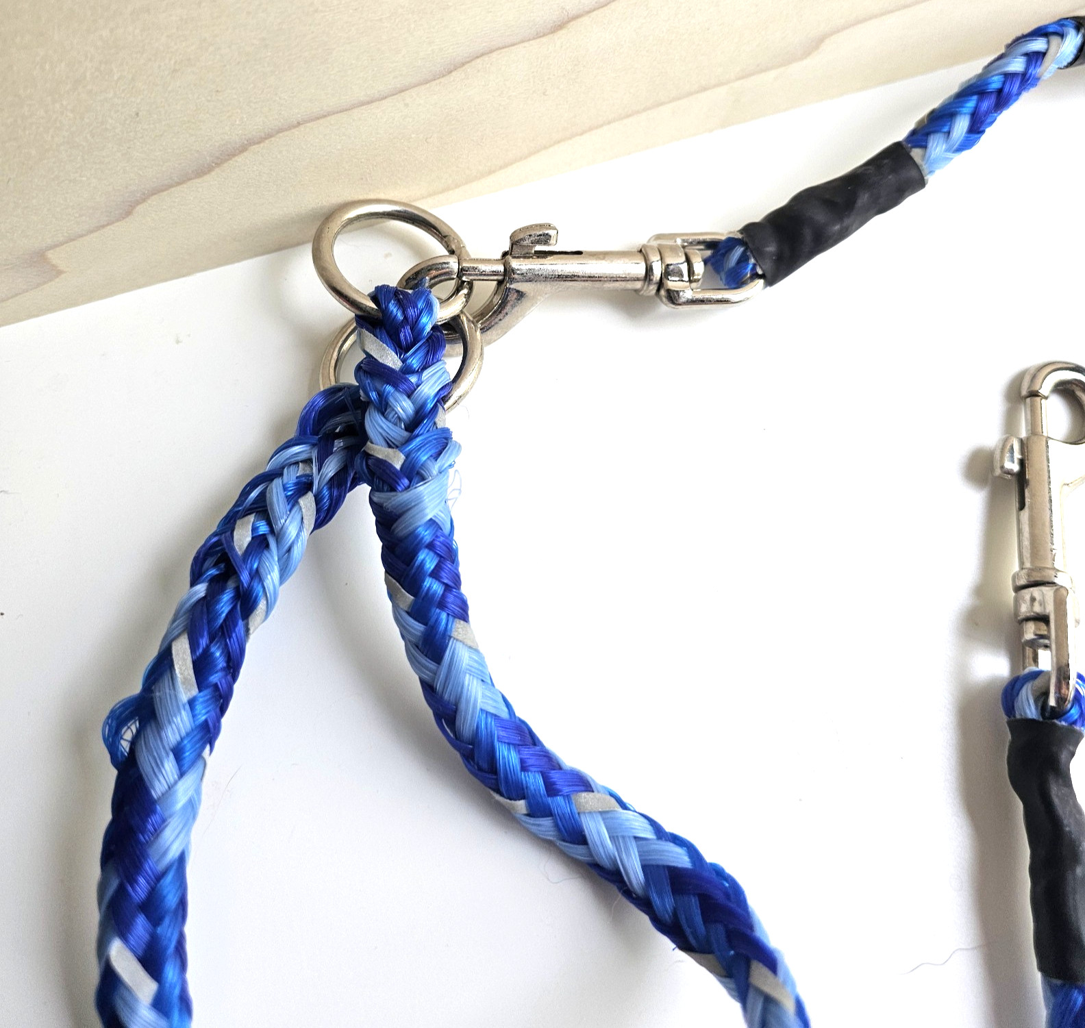 Ezydog Coupler & Leash With Ergonomic Handle Blue and White