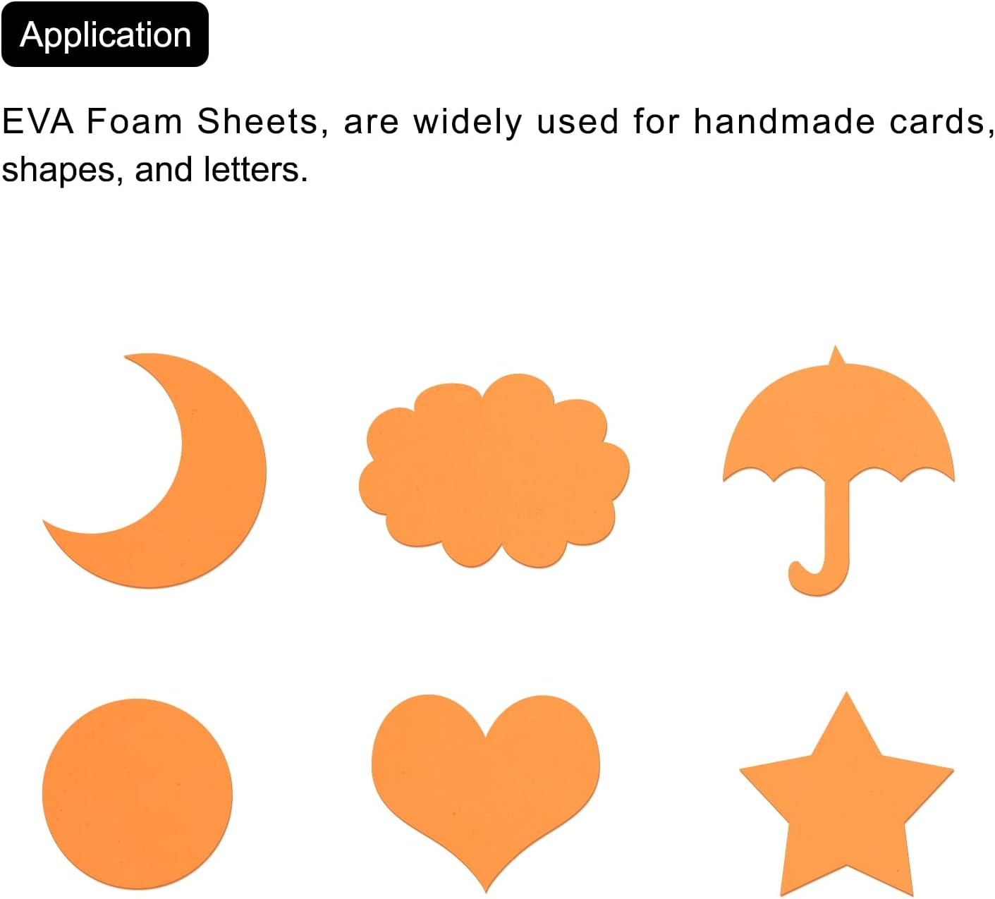 EVA Foam Sheets Orange 7.6 Inch X 5.9 Inch 2Mm Thickness for Crafts DIY Pack of