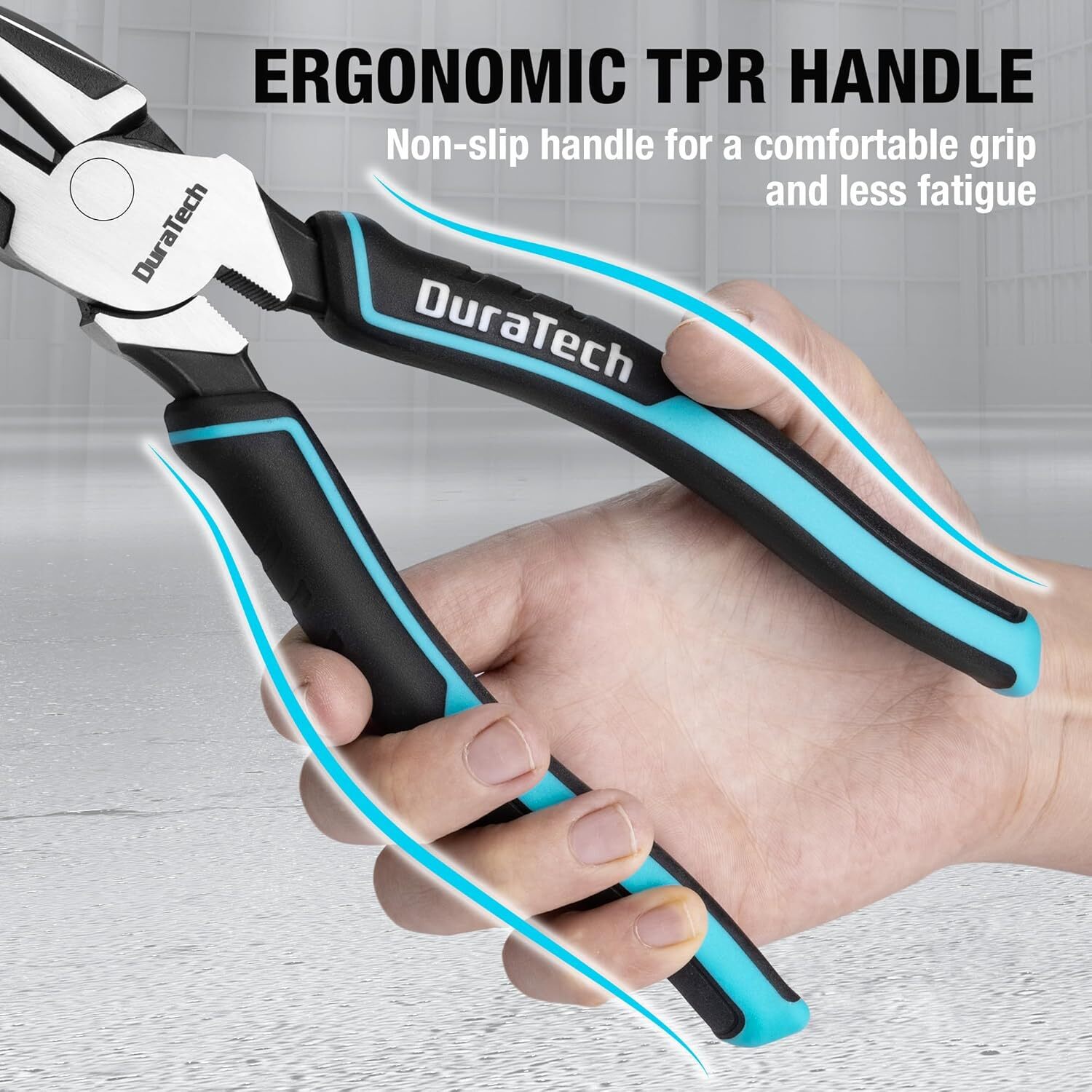 DURATECH 8" High Leverage Linemans Pliers Cr-Ni Side Cutters Linesman Pliers New