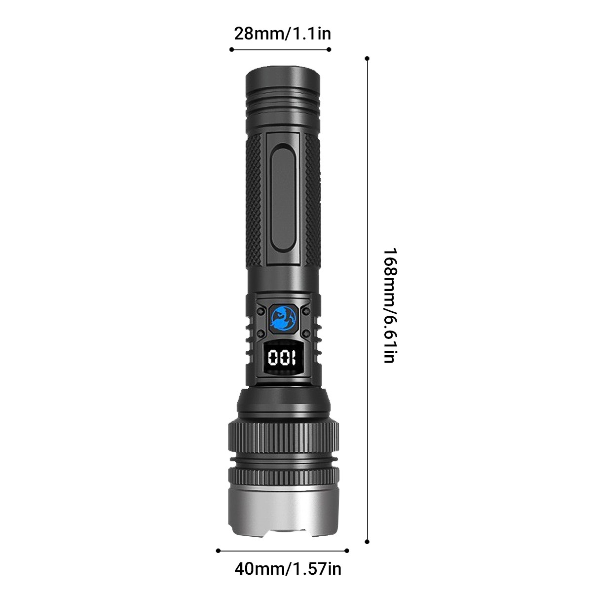 Portable Tactical Flashlight Super Bright LED Rechargeable Flashlights USB 2PACK