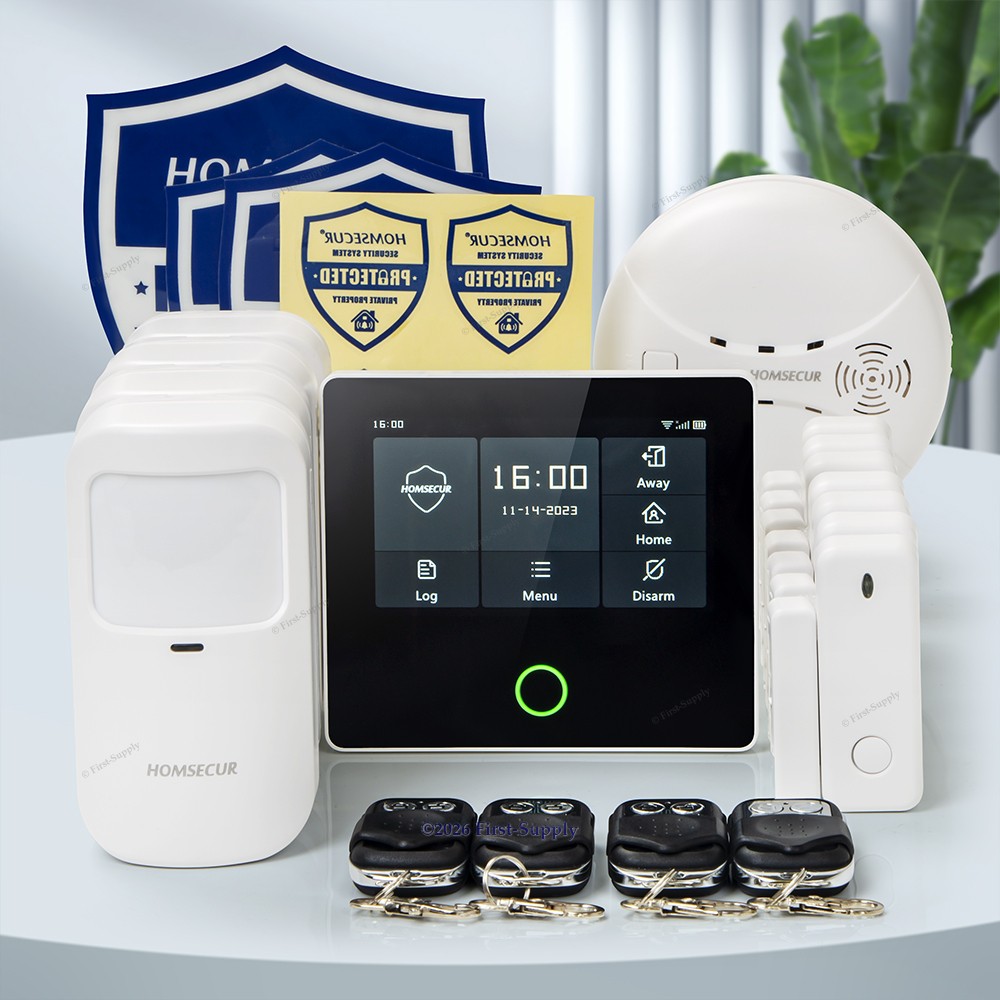 HOMSECUR Wireless WIFI 4G LCD Burglar 4.3" Alarm System Touch Screen