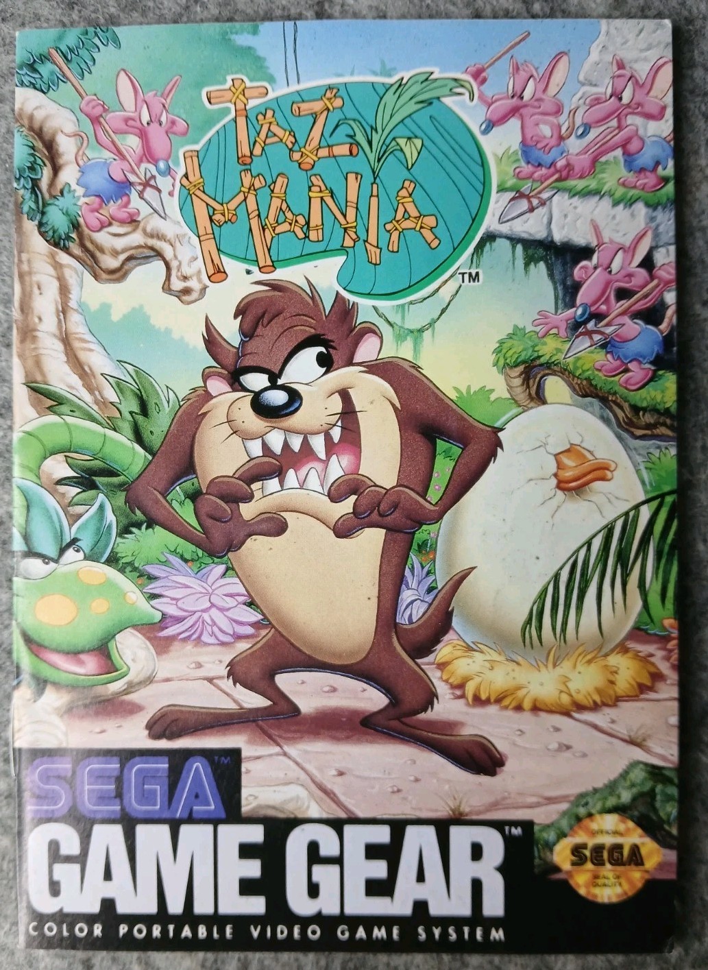 Taz-Mania Sega Game Gear Instruction Manual 1992 Original Booklet
