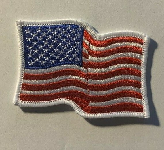 American flag patch waving flag patch waving american flag patch usa flag  3.5"