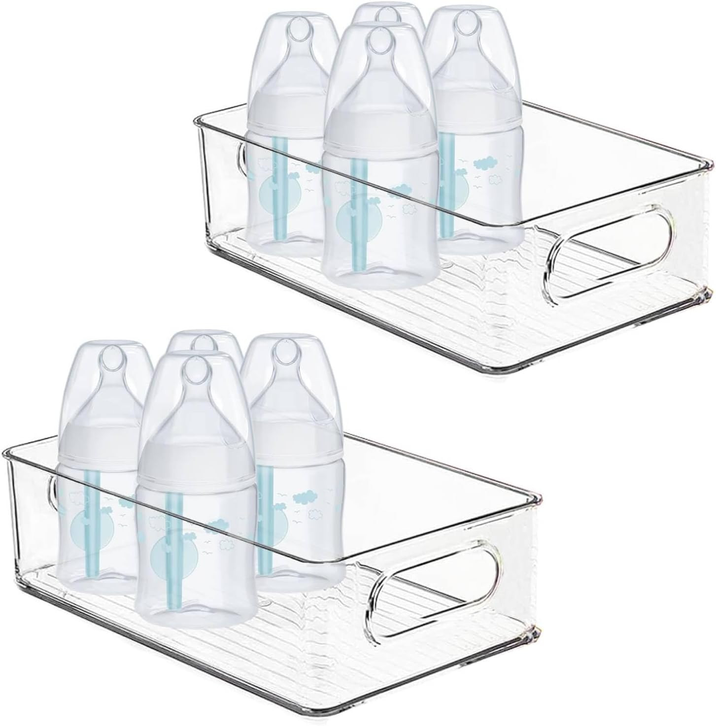, Plastic Storage Center for Baby Bottles and Food Jars, Portable Nursery Storag
