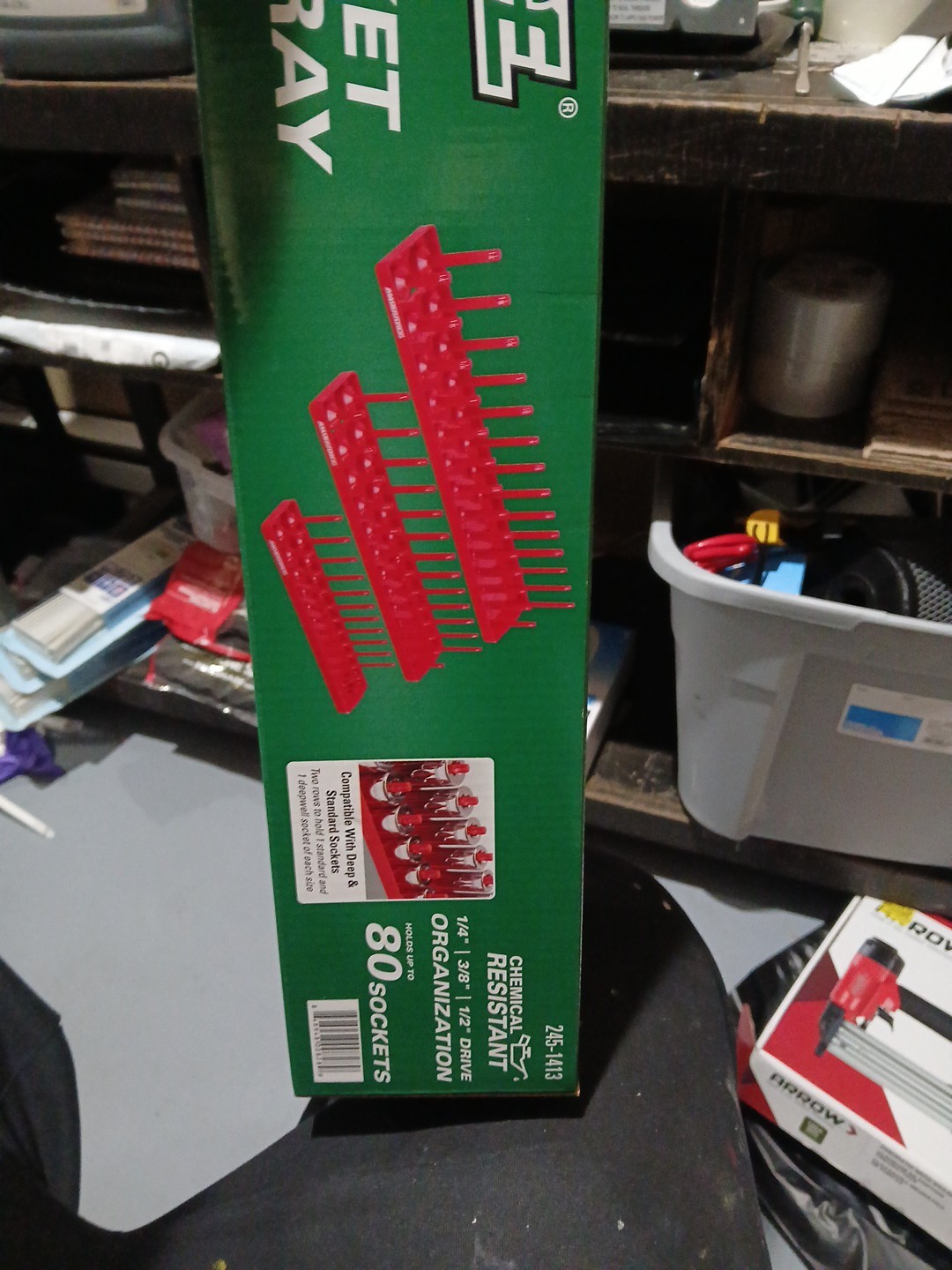 3 piece SaE socket organizing tray