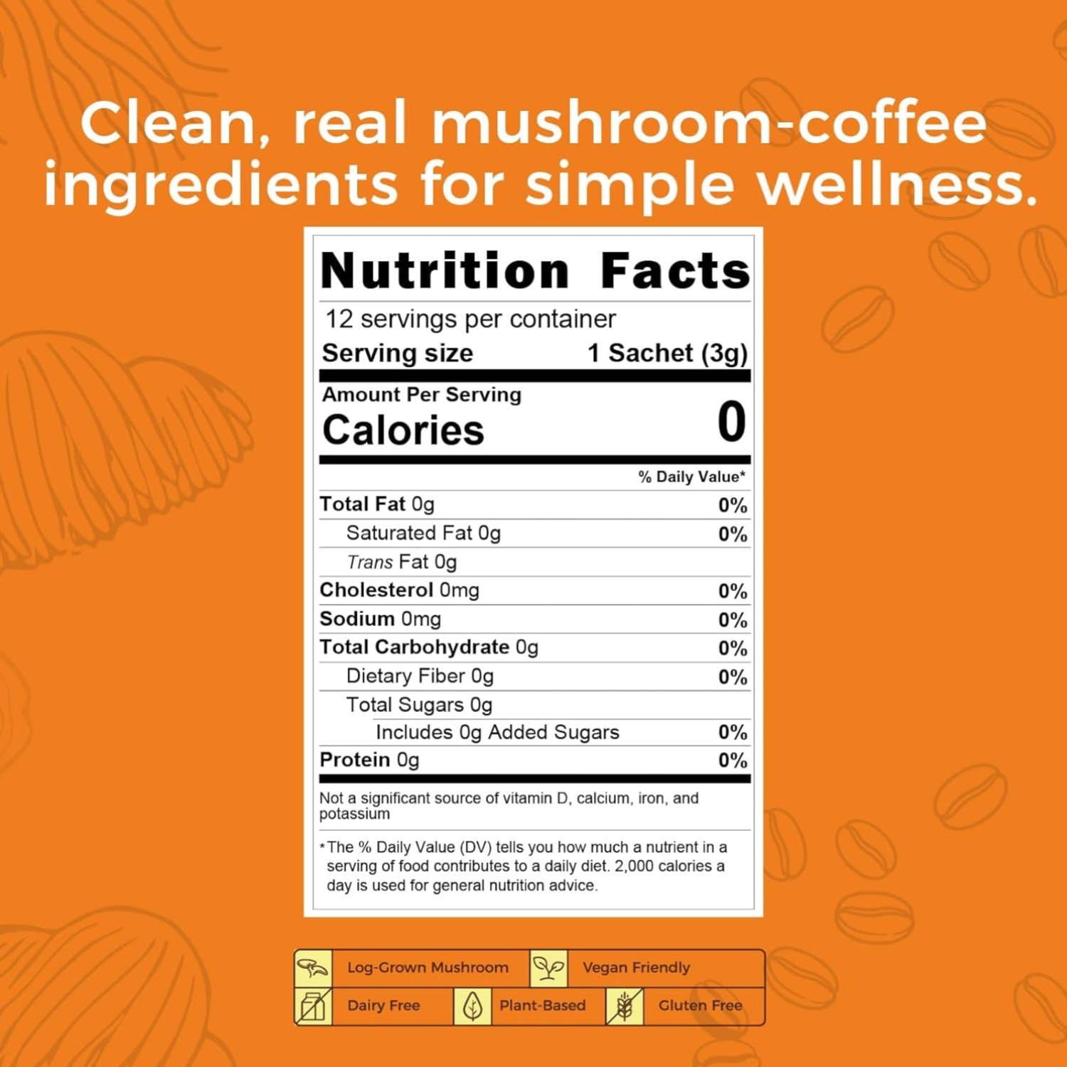 Balanced Mushroom Coffee 7 in 1 - Nootropic & Immune Support, , 12 Sachets