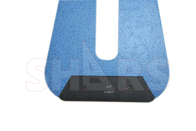 0 - 1" PRECISION DEEP THROAT MICROMETER CARBIDE .0001" 12" DEEP #}