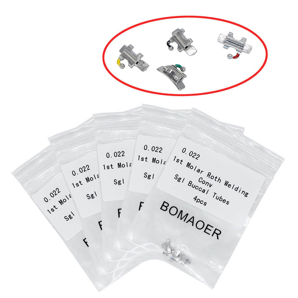 10 Packs Dental Orthodontic Buccal Tube 1St Molar Roth 0.022 Welding Convertible