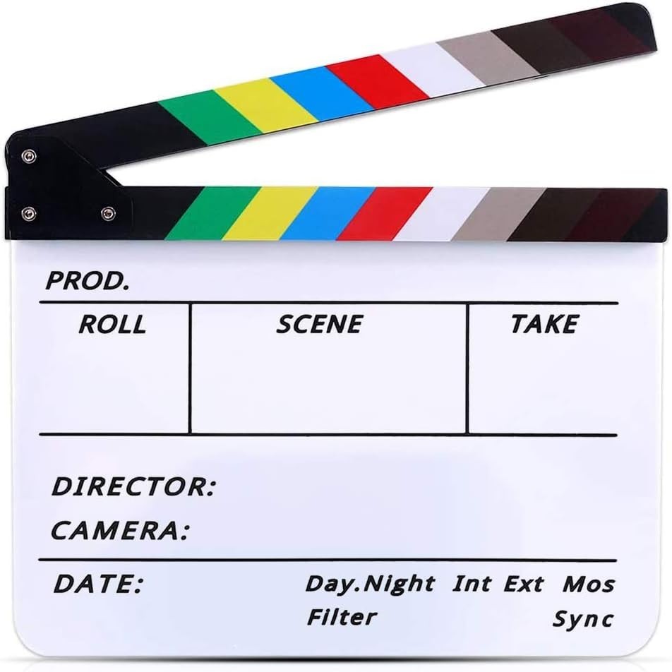Movie Film Video Clapboard Director's Cut Action Scene Clapper Board,Movie Th...