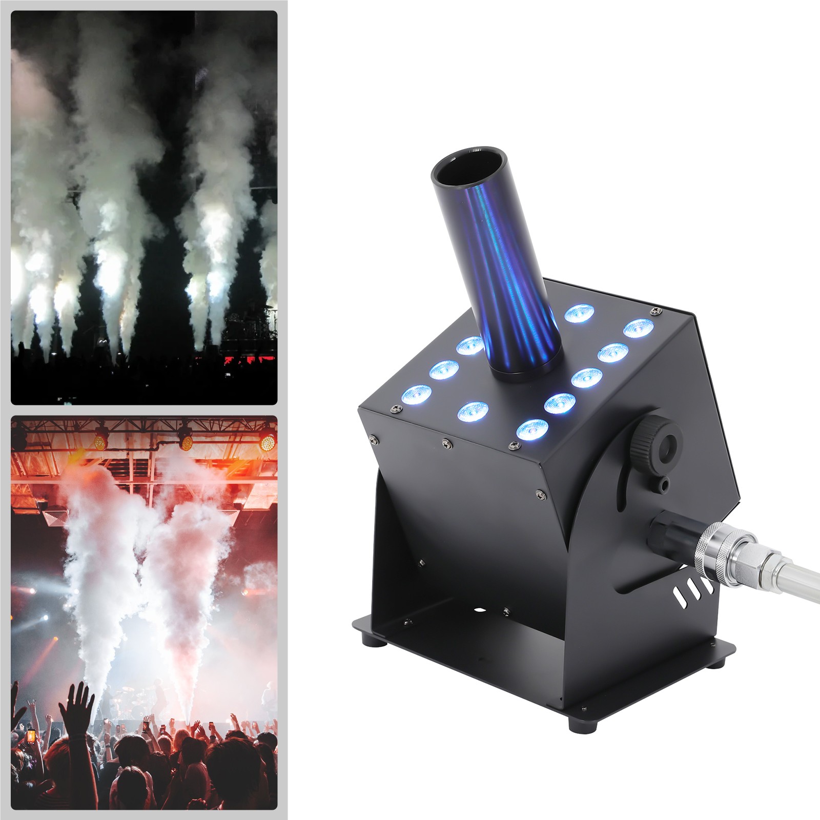 Dmx Control Stage Led Co2 Jet Machine Ac110v/60hz 12*3W LED Lamps DMX 6 Channel