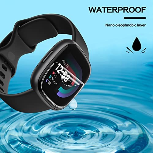 [ 6 Pack ] Compatible for Fitbit Versa 4 / Versa 3 Screen Protector, Fitbit
