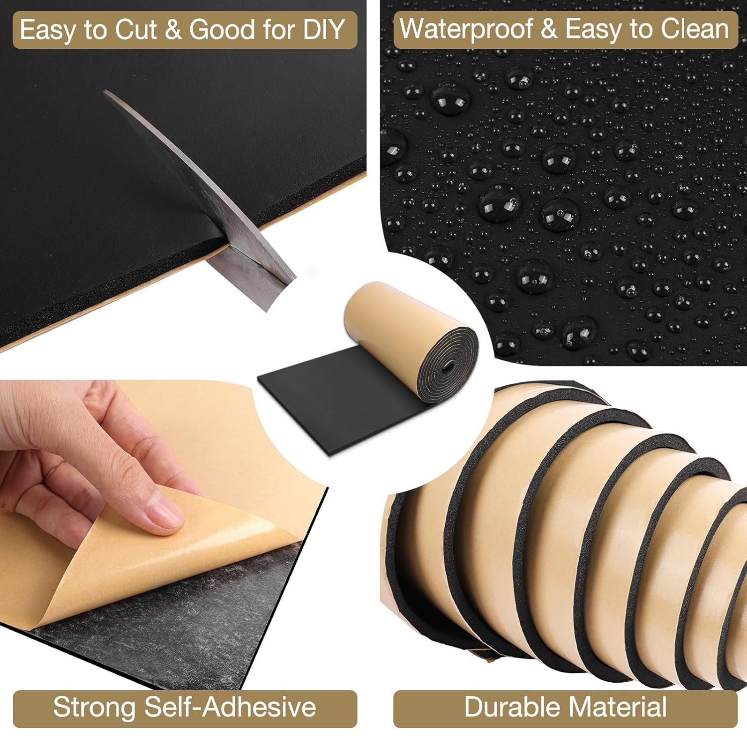 Sponge Neoprene Foam Padding Rubber Sheets with Adhesive Foam Sheet Closed Cell
