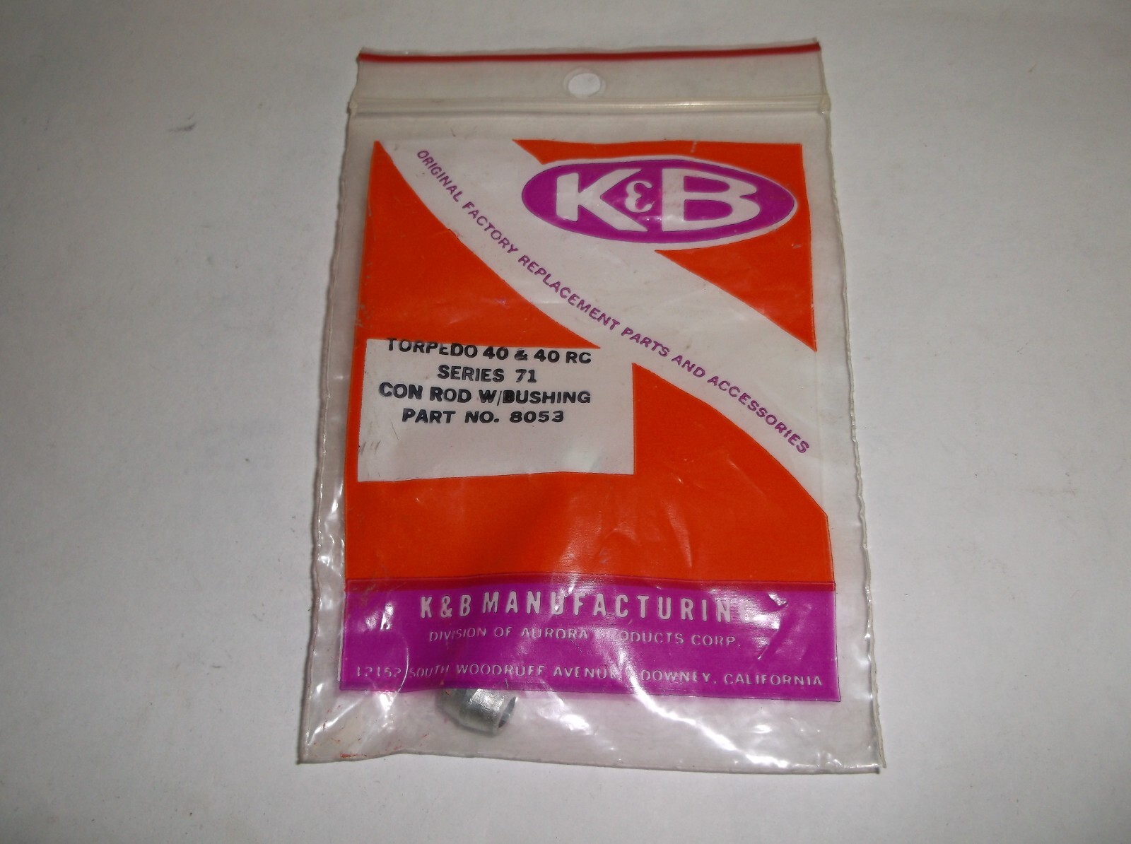 K&B .40 SERIES 71 MODEL AIRPLANE ENGINE CONNECTING ROD # 8053 SEE PICS NOS