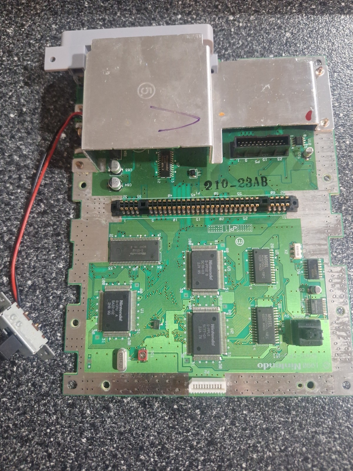 Original OEM Super Nintendo SNES Motherboard SHVC-CPU-01 TESTED WORKING