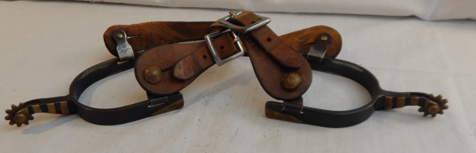 Vintage 9 Flat Style Western Cowboy Spurs - 68